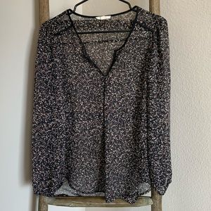 ANTHROPOLOGIE Paint Splatter Print Blouse
